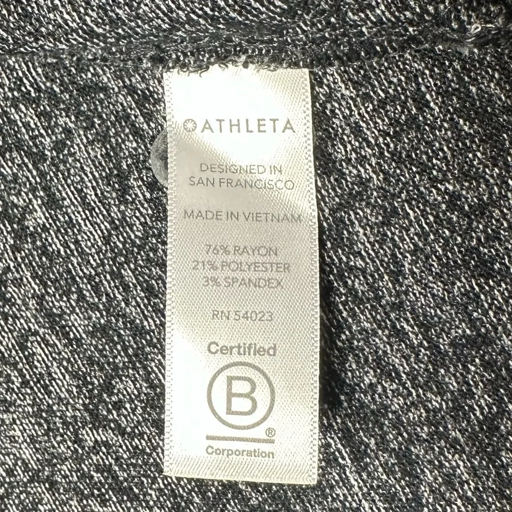 ATHLETA Harmony Wrap Yoga Gray Slouch Open Front Hooded Cardigan Sweater Size XS - Picture 6 of 9